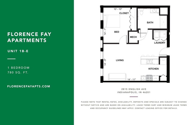 Floorplan - Florence Fay School Senior Apartments