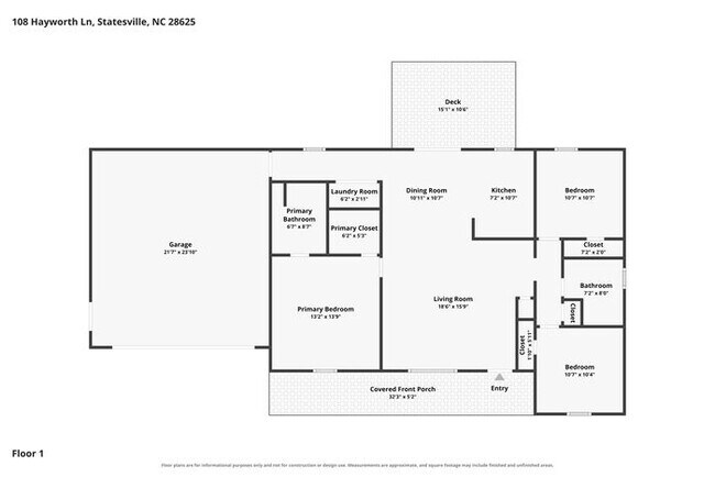 Building Photo - Statesville 3 Bedroom Home with Garage & Rear Deck