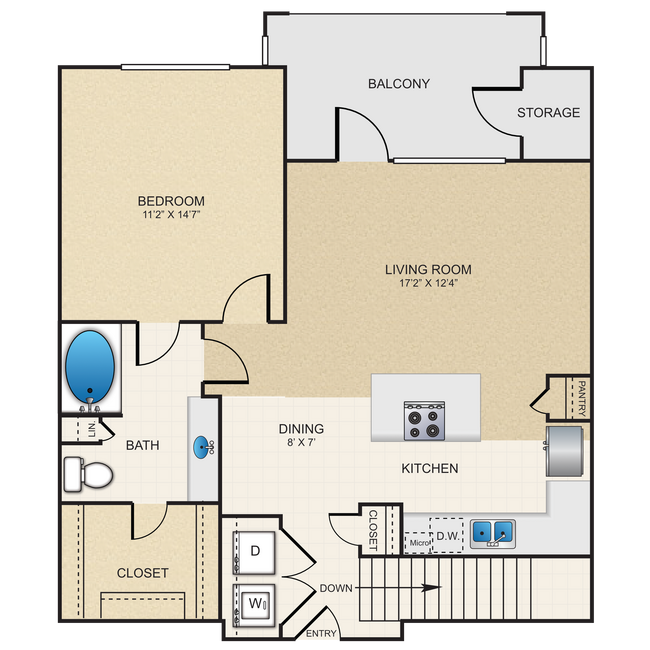 Floorplan - Cypress at Lewisville Apartment Homes