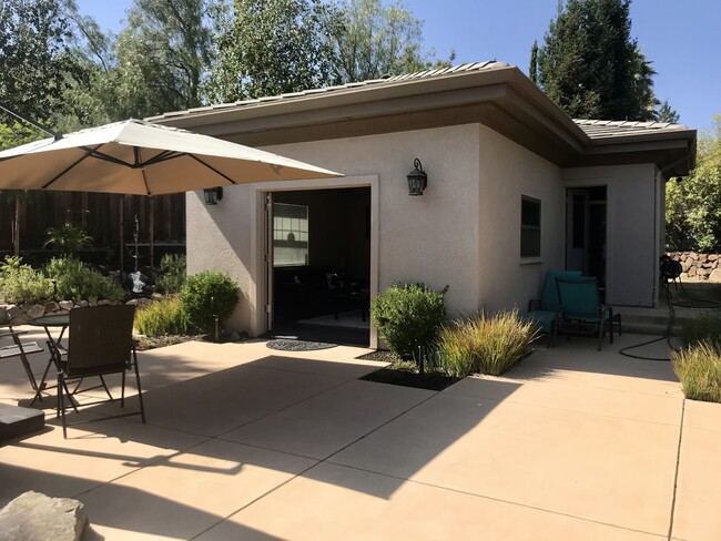 French doors with private seating area - 1160 Lawrence Rd