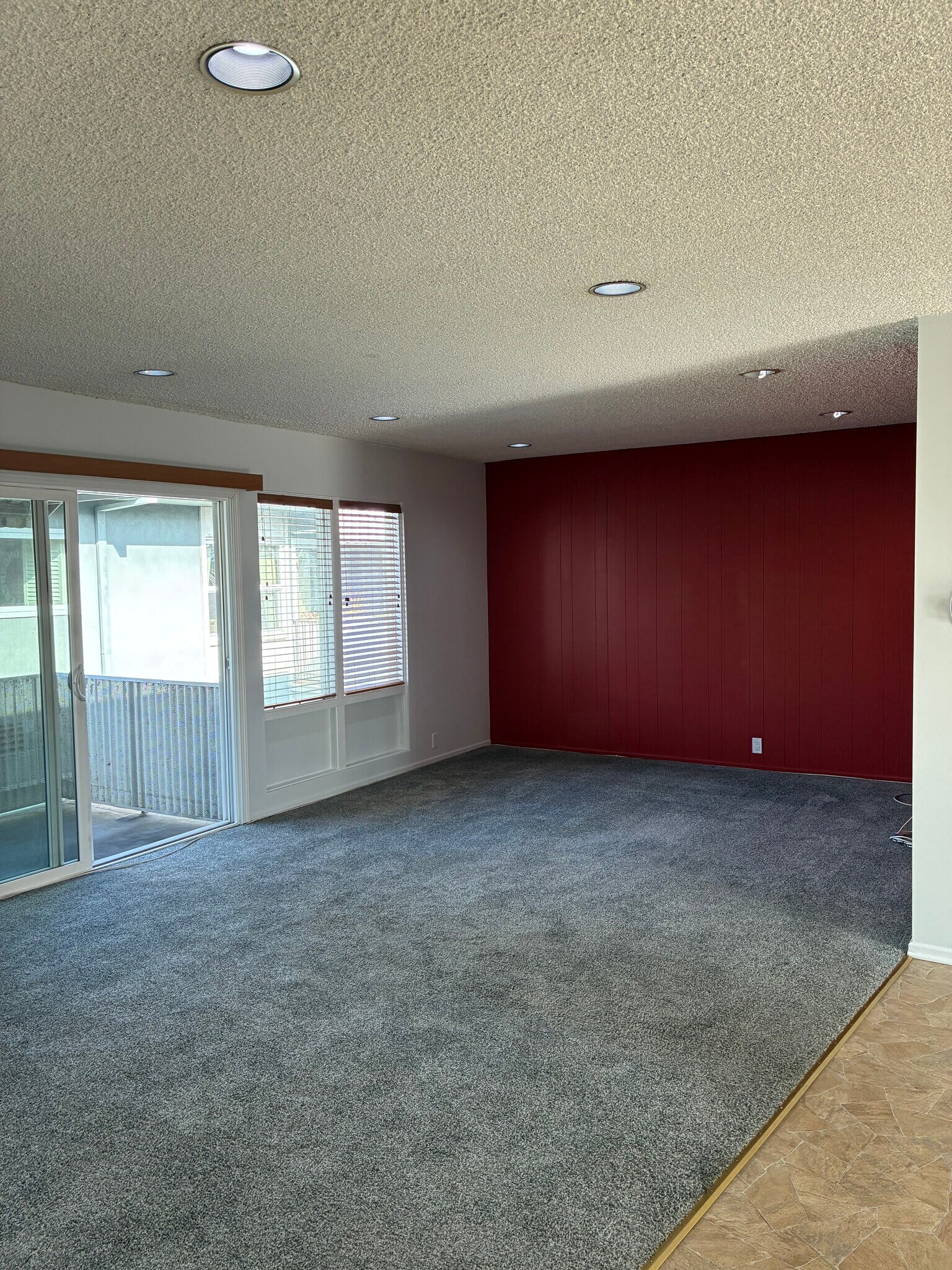 Large Living Room with Painted Panel & North Facing Glass Slider - 1520 Spruce St