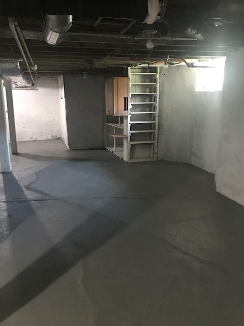 Huge and clean unfinished basement for storage or recreation - 613 Bay St