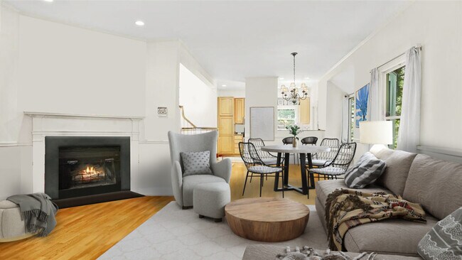Living Room with sliders leading to private patio - 3B Ludlow Rd