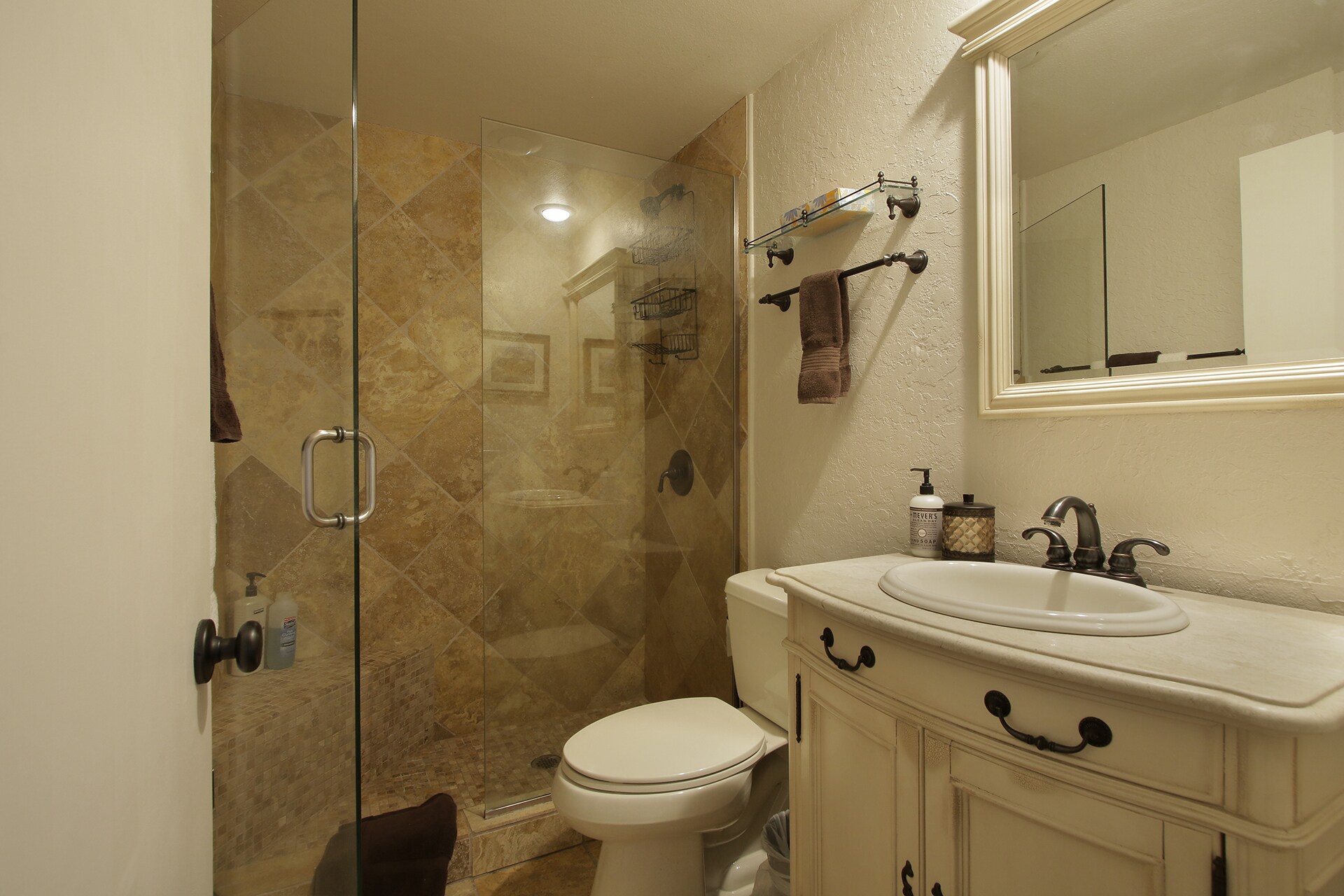 Upgraded walk-in Master shower i - 78205 Cortez Ln