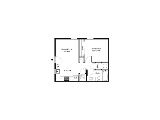 Oaktree One Bedroom Emerald - OakTree Apartments