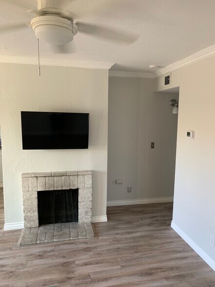 Living room fireplace - 4062 Georgia St