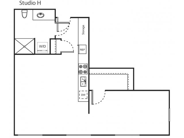 Urban One Bedroom H - Marketside Flats