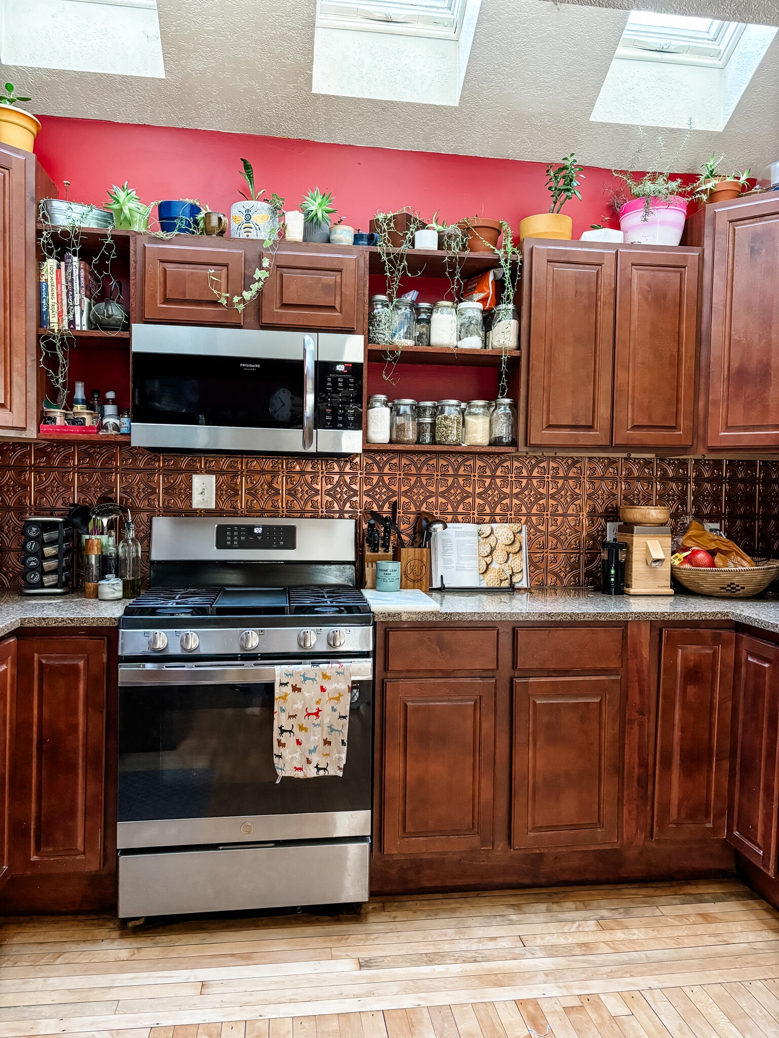 Your spacious kitchen, complete with stainless steel appliances, quartz counters, and skylights. - 819 Edmund Ave