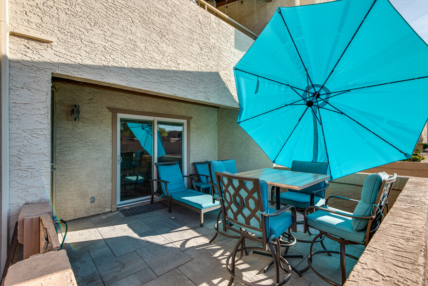 Dining on the patio with spectacular sunsets! - 4150 E Cactus Rd