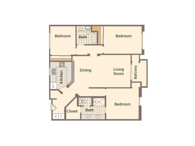 3 Bedroom / 2 Bath / 1446 Sq.Ft. - Belasera at Sherman Way