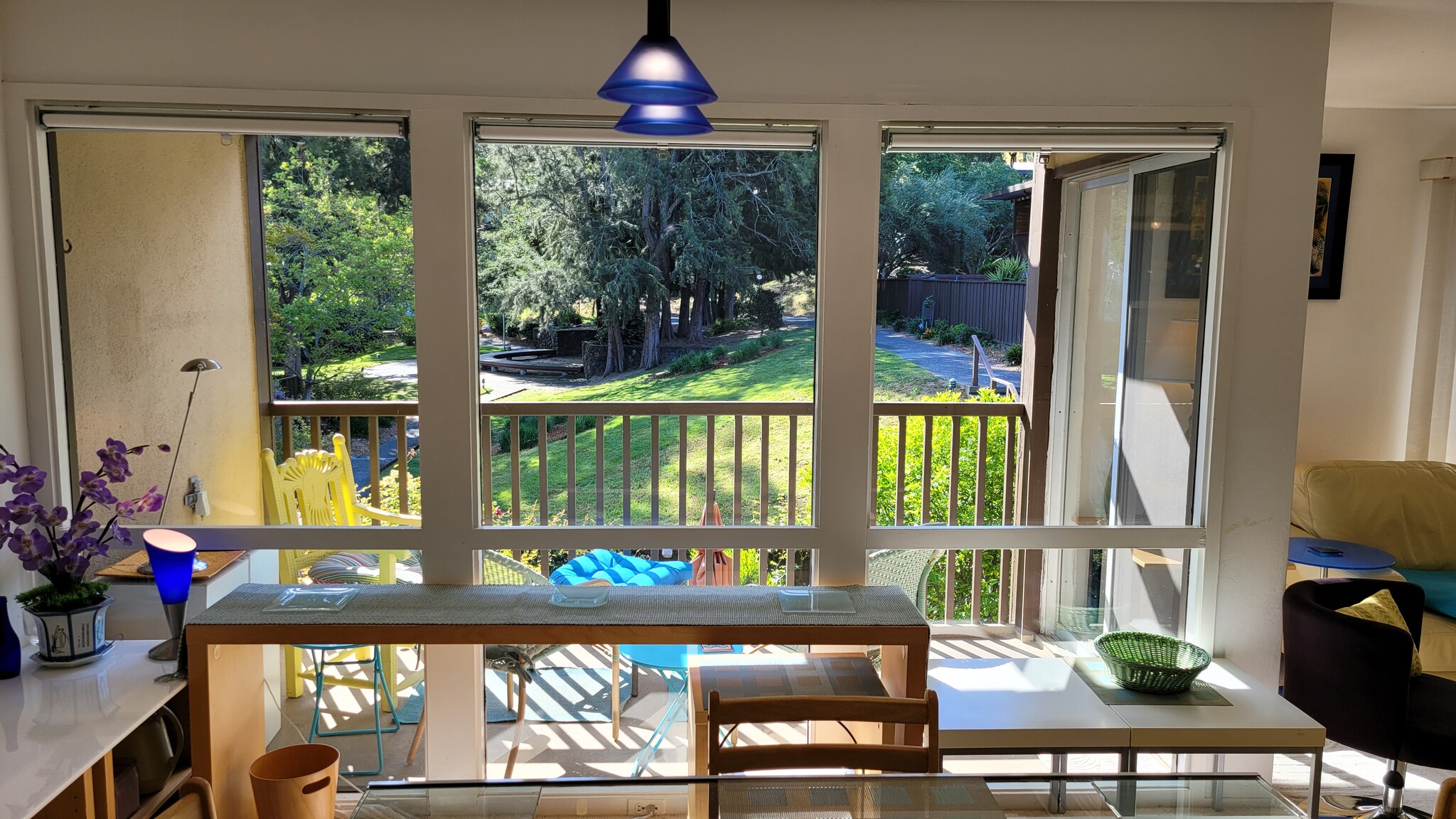 View from the dining table through the balcony. - 72 Surrey Ln