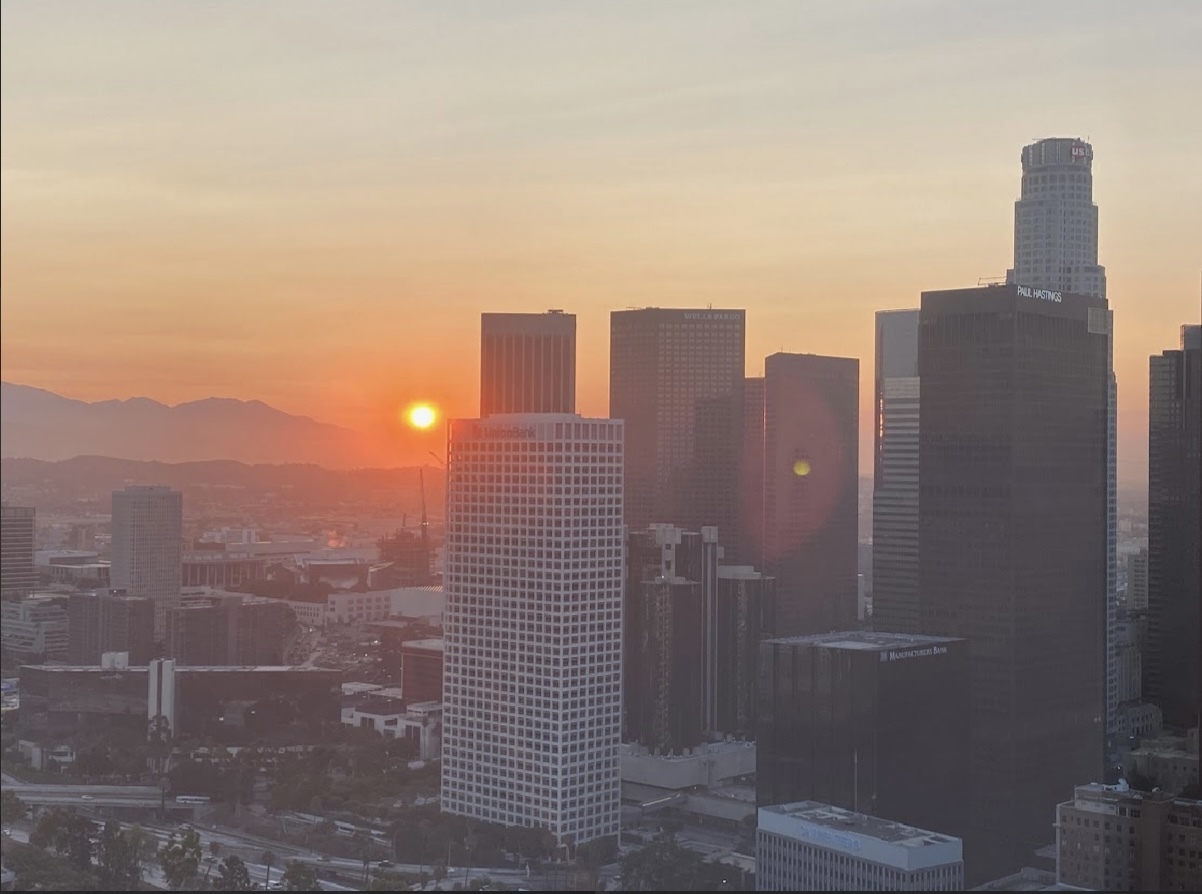 View of Sunrise from the Condo - 1100 Wilshire Blvd