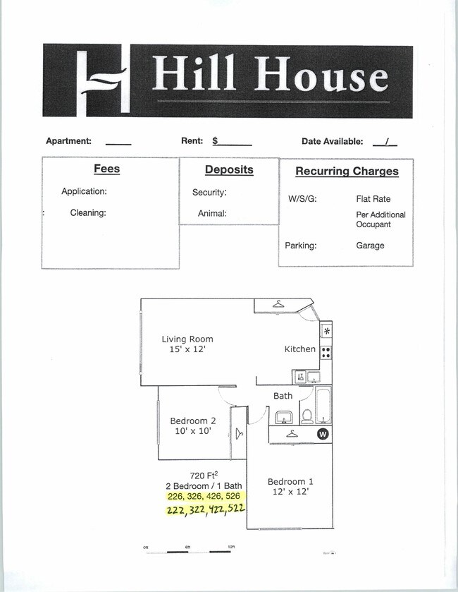 Units ending in 6 or 2 - Hill House Apartments