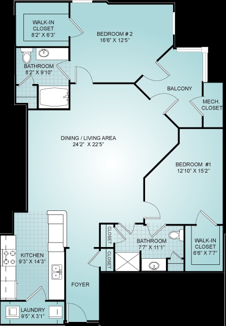 2BR/2BA - The Talbot on Granby