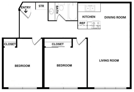 Floorplan - Riverbend Terrace Apartments