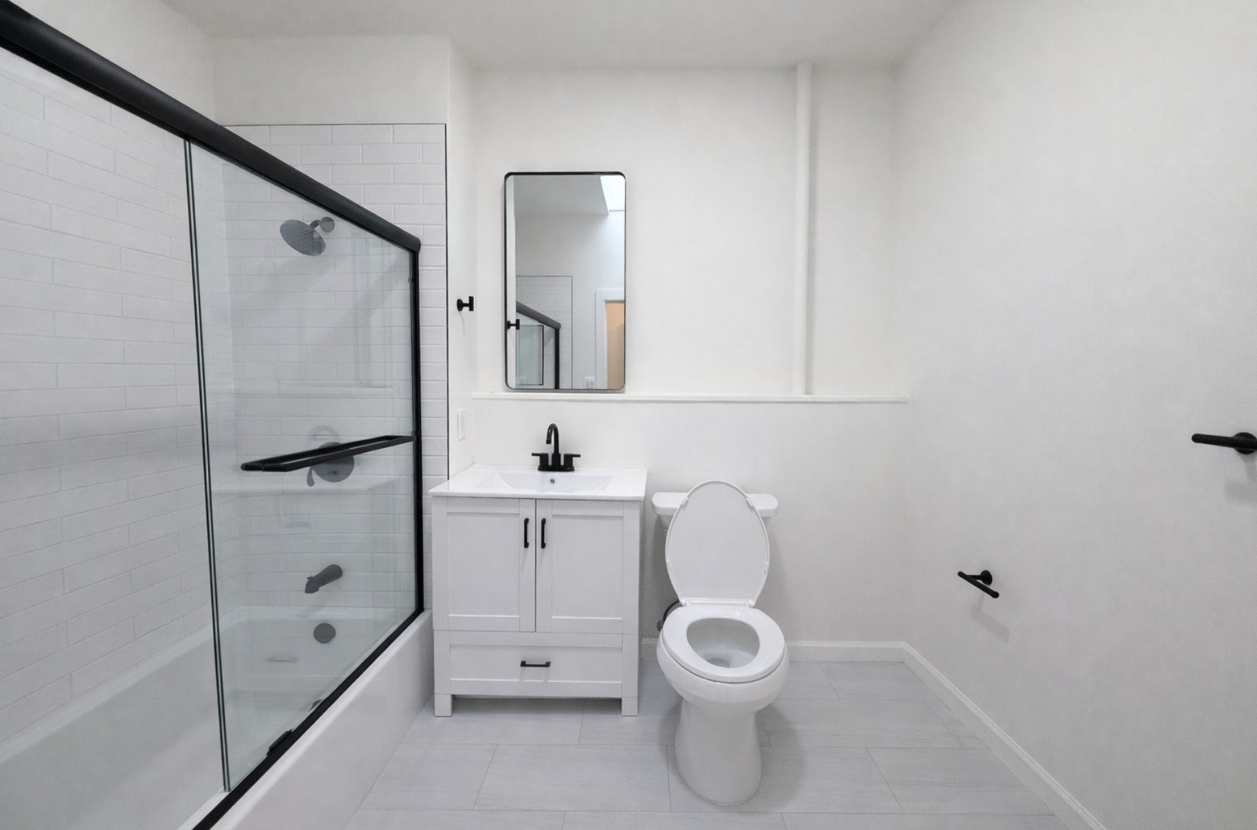 New complete bathroom renovation with all new shower, fixtures, and appliances - 1330 Alabama St