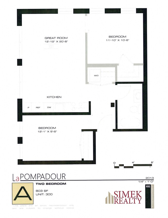 Floorplan - La Pompadour Apartments