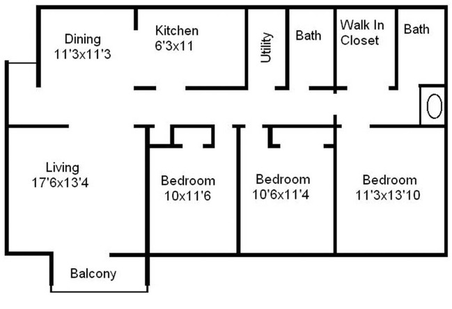 3BR/2BA - The Carrington