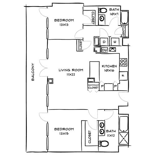 Floorplan - Indigo Apartments