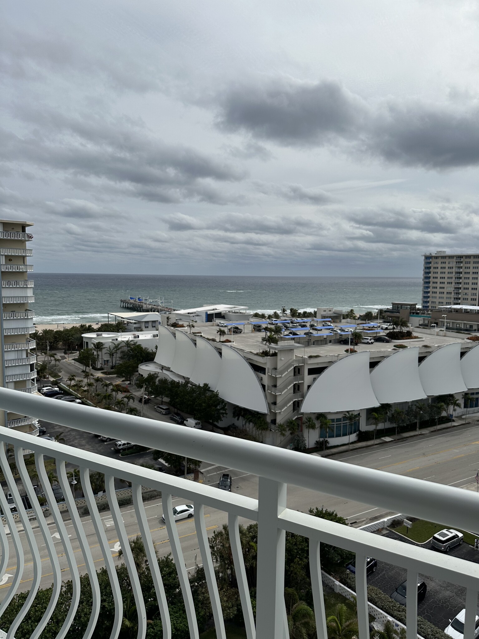 Balcony View to Pompano’s Pier - 301 N Ocean Blvd