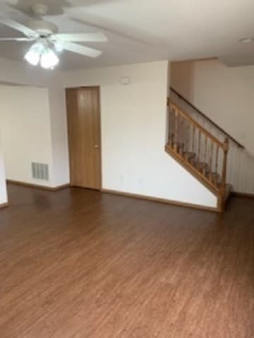 Living room view - storage under the stairs - 405 Franklin St