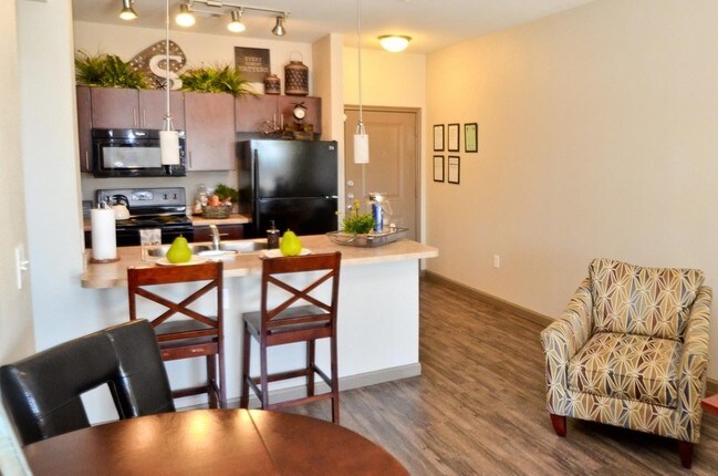Kitchen/Black Appliances - The Edge at Independence Heights