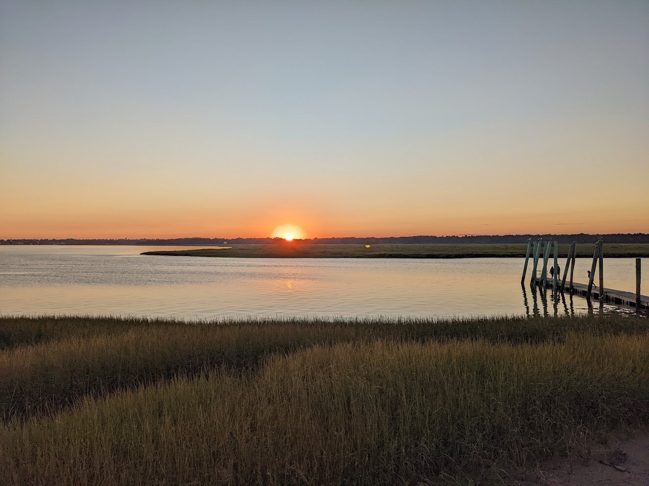 sunset over marsh at reservation - 66 Railroad Ave