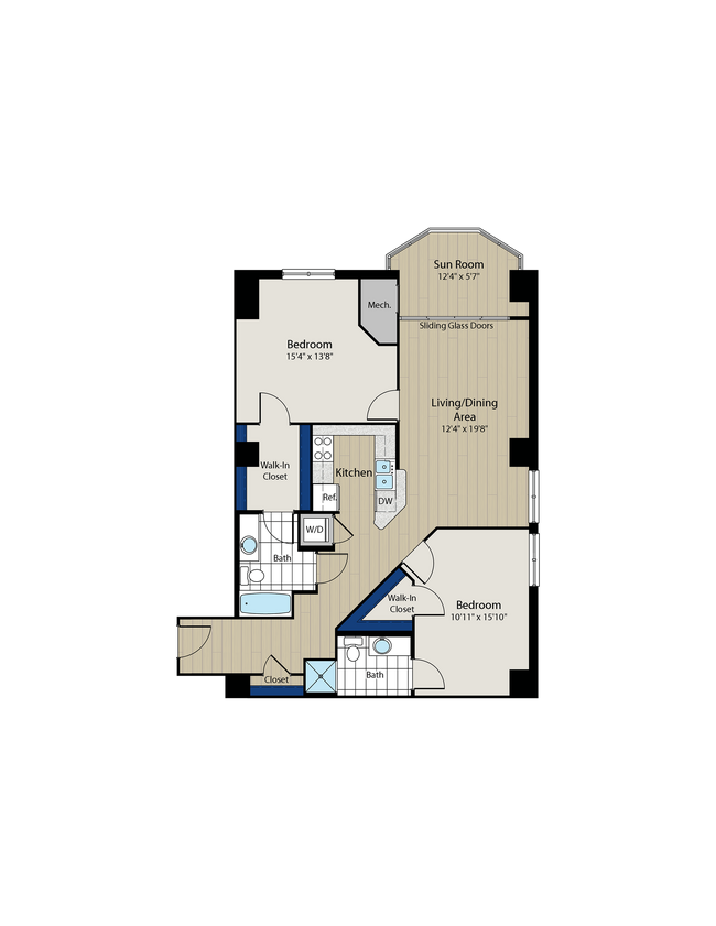 The Hamilton Floor Plan - Meridian at Gallery Place
