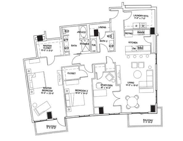 3BR/2BA - Royal Court Condos