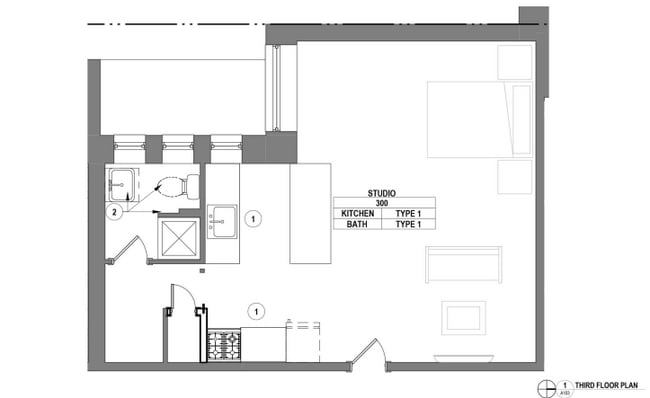 1500 Pine - Apt 300 Floor Plan - 1500 Pine