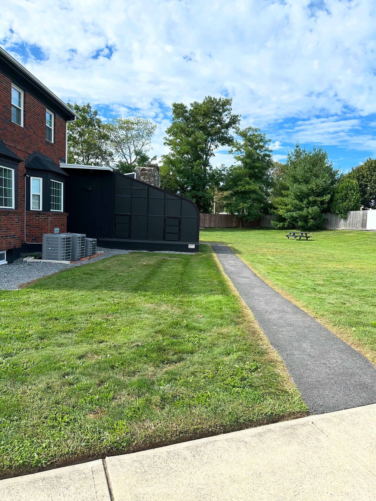 Paved walkway to private entry - 10 Wampanoag Trl