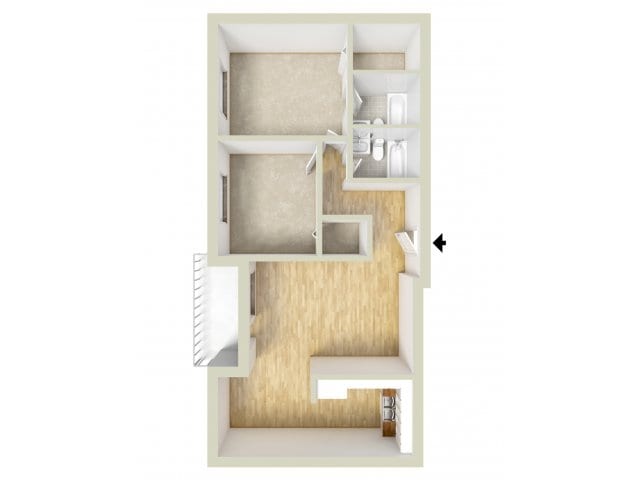 Two bedroom floor plan - Norriton East Apartments