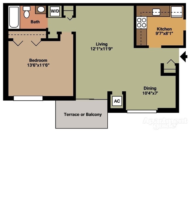 One Bedroom - Spring Ridge Apartments