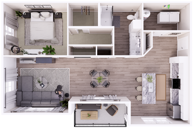 Legacy 1B Floorplan - Legacy at Jeffrey Park