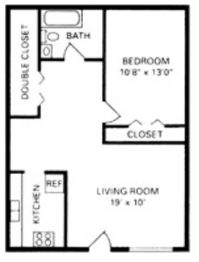 1BR/1BA - Atrium Apartments