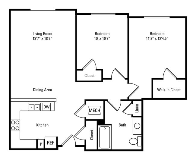Floorplan - The Marquis at the Woods Apartment Homes