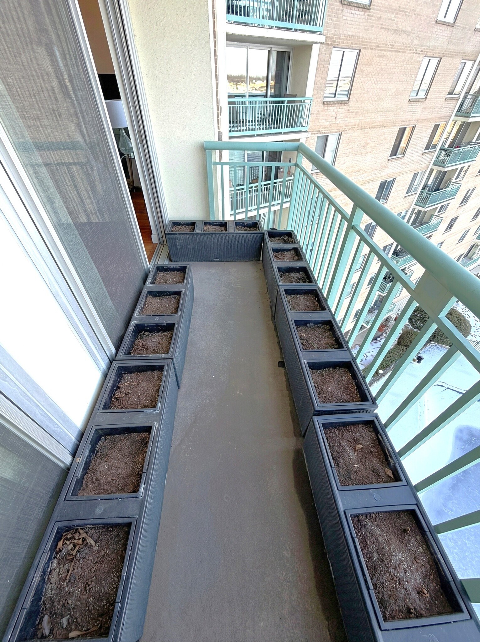 Planters on Balcony come with Apartment - 501 Slaters Ln