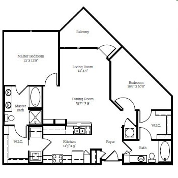 2BR/2BA - Serrano