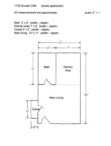 Floor Plan - 1739 Sunset Cliffs Blvd