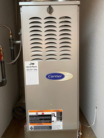 Top floor Carrier Furnace for heating - 443 Willow Ave