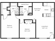 2BR/2BA - Elmwood Villas Apartments