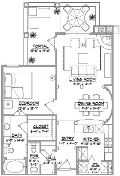 1BR/1BA - Alameda Santa Fe Condominiums