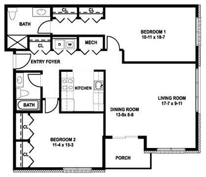 Floorplan - Meadows Apartments