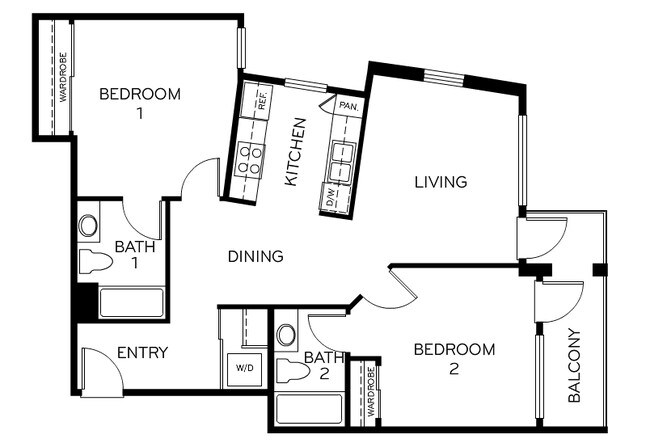 2BR/2BA - Genoa Apartments