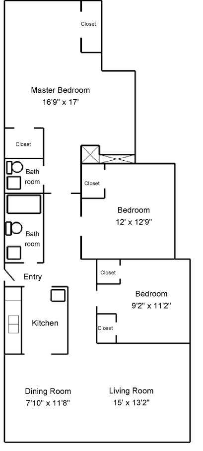 3BR/1.5BA - Magnolia Pointe Apartments