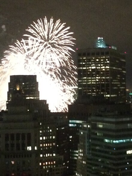 4th of July firework from rooftop - 20 West Street