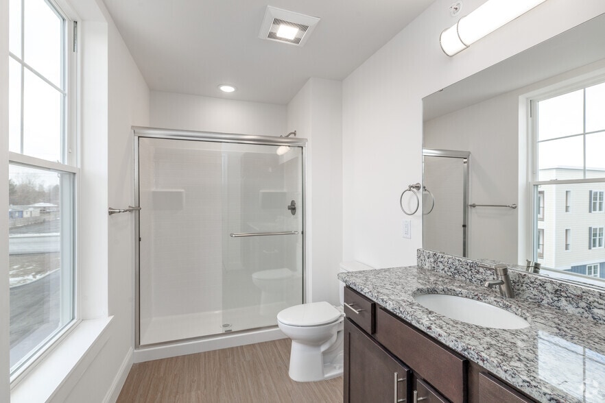 2BR, 2BA - 1,280SF - Primary Bathroom - The Residences at LeMoyne Manor