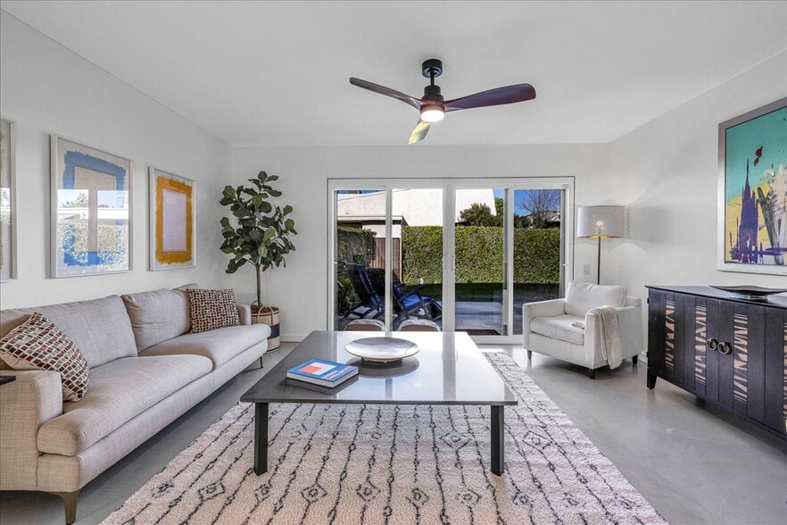 Living room and rear patio - 1111 E Ramon Rd