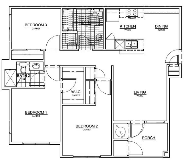 Floorplan - Glenwood Green Apartments