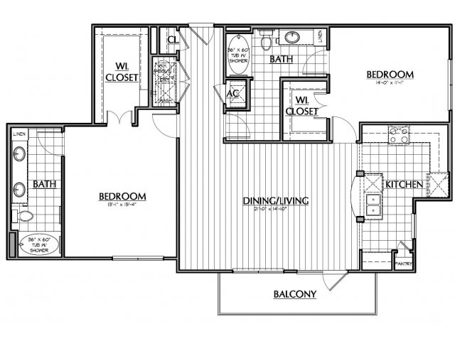 B4.2 â?? Two bedroom, two bath home with 1,326 s.f - CityVista Apartments